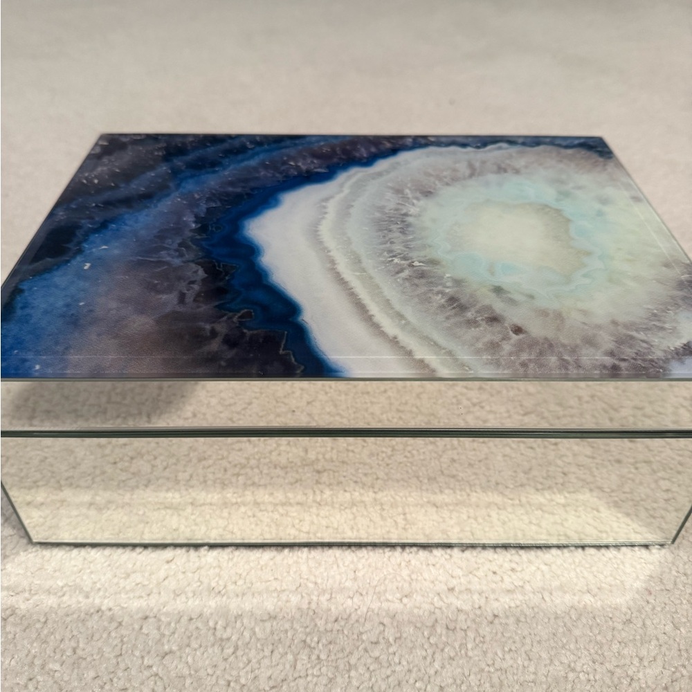 Elegant Blue and White Jewelry Organizer Box new with tags